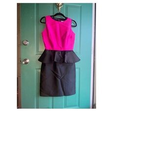 Lotusgrace size 6 ladies fuchsia and black cocktail dress